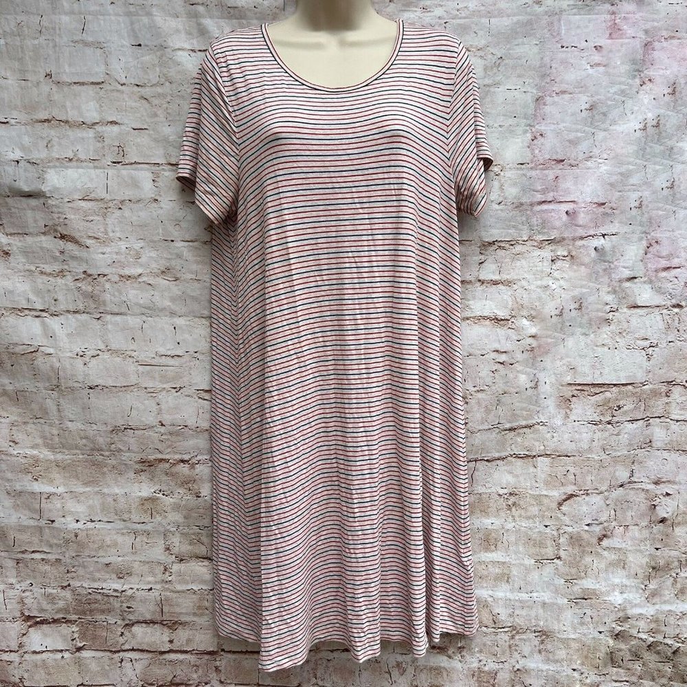 Madewell Pink and White Striped Mini Dress